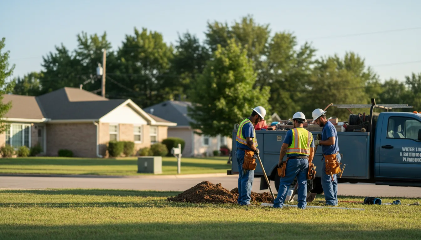 Residential water line and bathroom plumbing service in Brock, NE